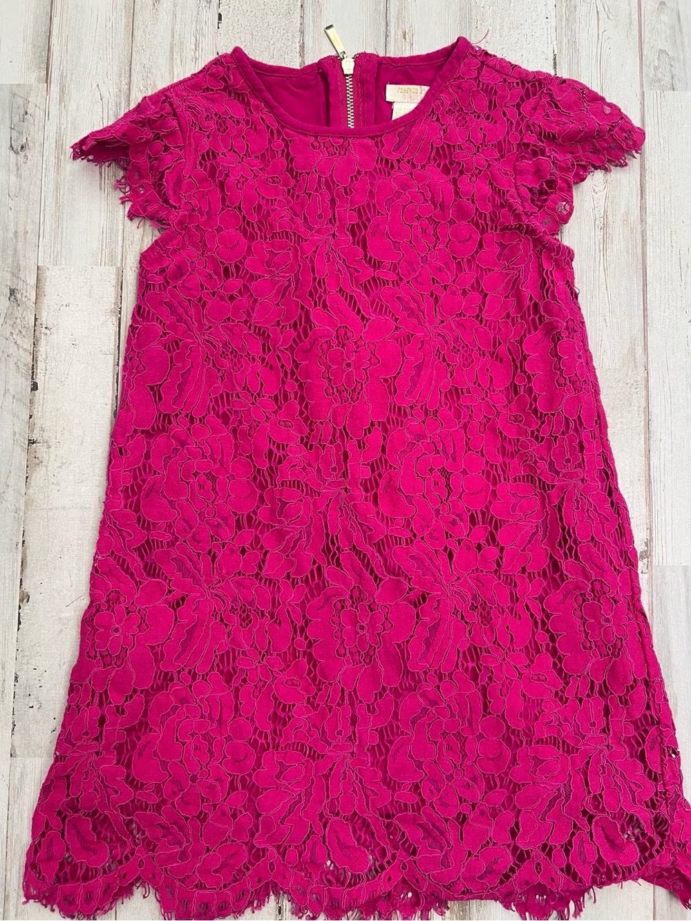 Forever 21 Girls Fuchsia Lace Floral Party Dress